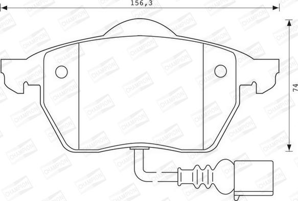 Champion 571984CH - Bremžu uzliku kompl., Disku bremzes www.autospares.lv