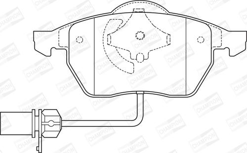 Champion 571982CH - Тормозные колодки, дисковые, комплект www.autospares.lv