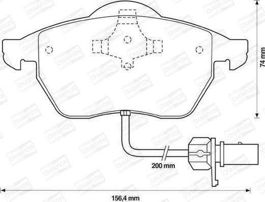 Champion 571982CH - Тормозные колодки, дисковые, комплект www.autospares.lv