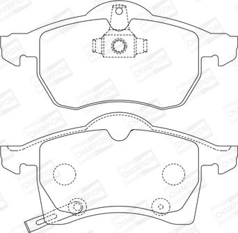 Champion 571975CH - Brake Pad Set, disc brake www.autospares.lv