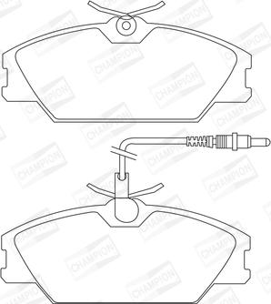 Champion 571476CH - Bremžu uzliku kompl., Disku bremzes www.autospares.lv