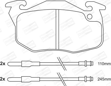 Champion 571524CH - Brake Pad Set, disc brake www.autospares.lv