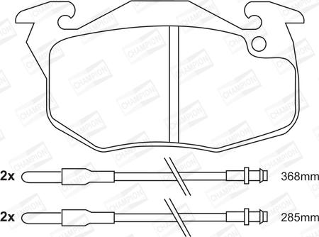 Champion 571525CH - Bremžu uzliku kompl., Disku bremzes www.autospares.lv