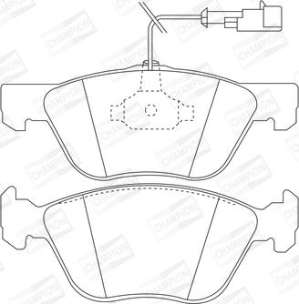 Champion 571884CH - Bremžu uzliku kompl., Disku bremzes www.autospares.lv