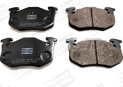 Champion 571334CH - Brake Pad Set, disc brake www.autospares.lv