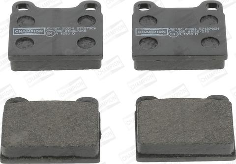 Champion 571279CH - Brake Pad Set, disc brake www.autospares.lv