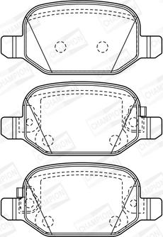 Champion 573445CH - Bremžu uzliku kompl., Disku bremzes www.autospares.lv