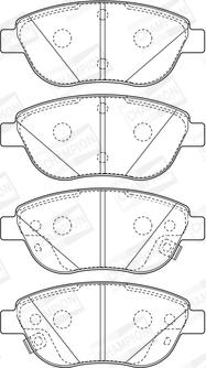 Champion 573446CH - Bremžu uzliku kompl., Disku bremzes www.autospares.lv