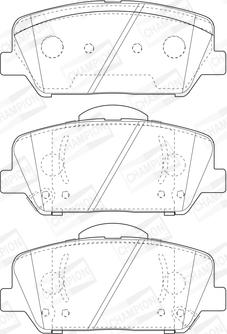 Champion 573447CH - Bremžu uzliku kompl., Disku bremzes www.autospares.lv