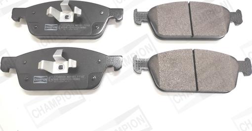 Champion 573460CH - Тормозные колодки, дисковые, комплект www.autospares.lv