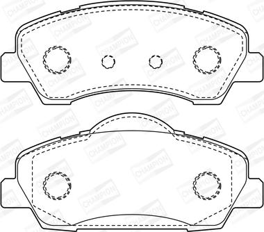 Champion 573461CH - Bremžu uzliku kompl., Disku bremzes www.autospares.lv