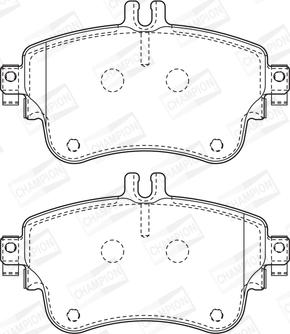 Champion 573402CH - Bremžu uzliku kompl., Disku bremzes www.autospares.lv