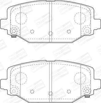 Champion 573412CH - Bremžu uzliku kompl., Disku bremzes www.autospares.lv