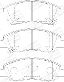 Champion 573691CH - Bremžu uzliku kompl., Disku bremzes www.autospares.lv