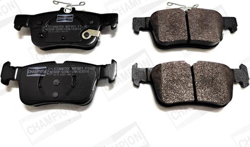 Champion 573687CH - Brake Pad Set, disc brake www.autospares.lv