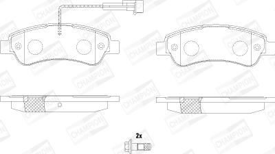 Champion 573632CH - Bremžu uzliku kompl., Disku bremzes www.autospares.lv