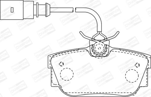 Champion 573049CH - Brake Pad Set, disc brake www.autospares.lv