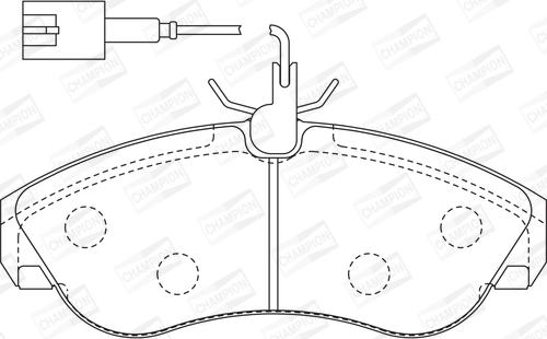 Champion 573061CH - Bremžu uzliku kompl., Disku bremzes www.autospares.lv