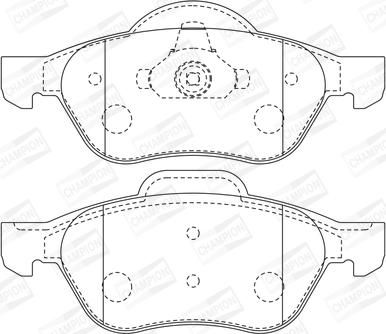 Champion 573016CH - Bremžu uzliku kompl., Disku bremzes www.autospares.lv