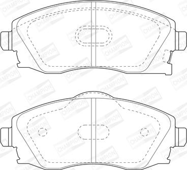 Champion 573011CH - Bremžu uzliku kompl., Disku bremzes www.autospares.lv