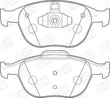 Champion 573085CH - Bremžu uzliku kompl., Disku bremzes www.autospares.lv