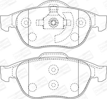 Champion 573025CH - Bremžu uzliku kompl., Disku bremzes www.autospares.lv