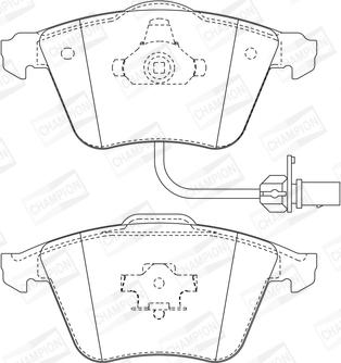 Champion 573196CH - Bremžu uzliku kompl., Disku bremzes www.autospares.lv