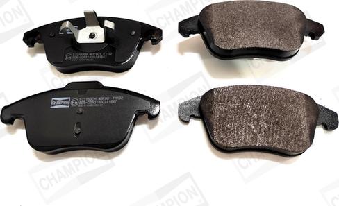 Champion 573193CH - Brake Pad Set, disc brake www.autospares.lv