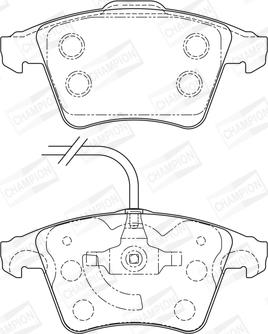 Champion 573159CH - Bremžu uzliku kompl., Disku bremzes autospares.lv