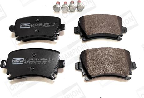 Champion 573158CH - Brake Pad Set, disc brake www.autospares.lv