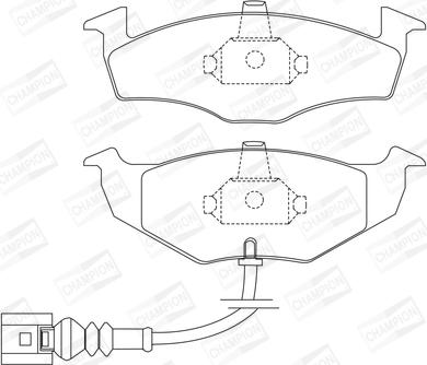 Champion 573111CH - Тормозные колодки, дисковые, комплект www.autospares.lv