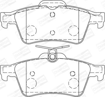 Champion 573186CH - Bremžu uzliku kompl., Disku bremzes www.autospares.lv