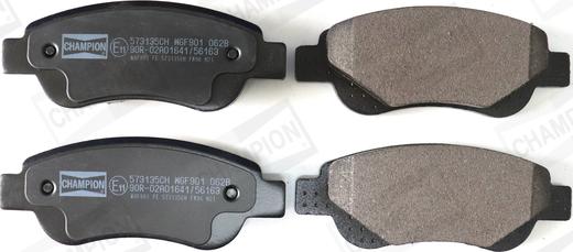 Champion 573135CH - Brake Pad Set, disc brake www.autospares.lv