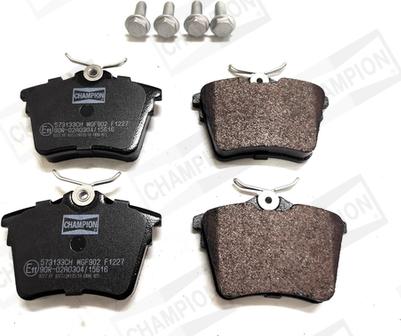 Champion 573133CH - Brake Pad Set, disc brake www.autospares.lv