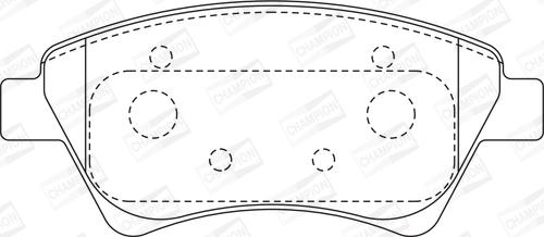 Champion 573124CH - Bremžu uzliku kompl., Disku bremzes www.autospares.lv