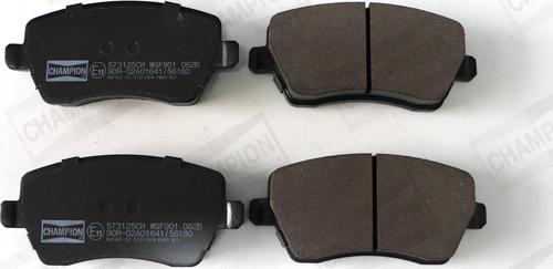 Champion 573125CH - Brake Pad Set, disc brake www.autospares.lv