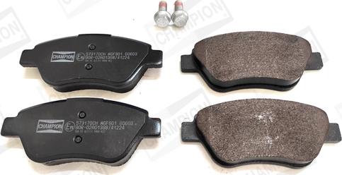 Champion 573170CH - Brake Pad Set, disc brake www.autospares.lv