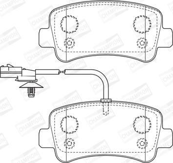 Champion 573359CH - Bremžu uzliku kompl., Disku bremzes www.autospares.lv