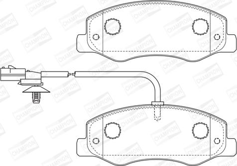 Champion 573358CH - Bremžu uzliku kompl., Disku bremzes www.autospares.lv