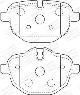 Champion 573352CH - Bremžu uzliku kompl., Disku bremzes www.autospares.lv