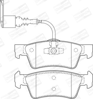 Champion 573303CH - Тормозные колодки, дисковые, комплект www.autospares.lv