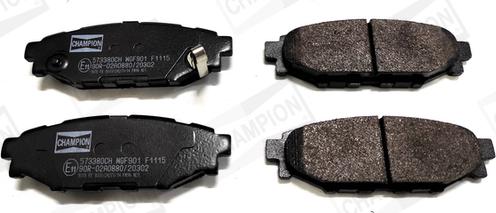 Champion 573380CH - Brake Pad Set, disc brake www.autospares.lv