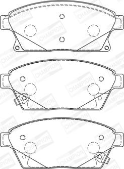 Champion 573325CH - Bremžu uzliku kompl., Disku bremzes www.autospares.lv