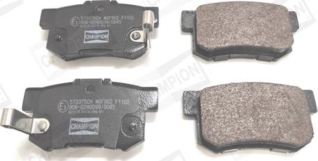 Champion 573375CH - Тормозные колодки, дисковые, комплект www.autospares.lv