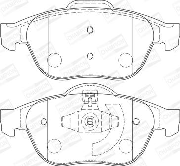 Champion 573245CH - Тормозные колодки, дисковые, комплект www.autospares.lv