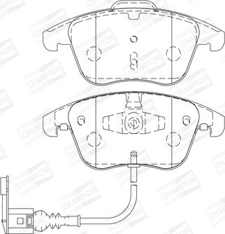 Champion 573246CH - Bremžu uzliku kompl., Disku bremzes www.autospares.lv