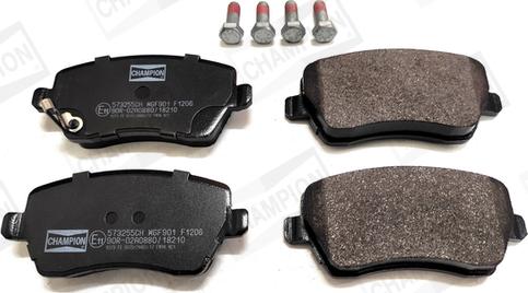 Champion 573255CH - Brake Pad Set, disc brake www.autospares.lv