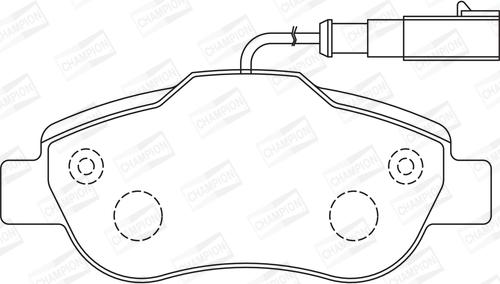 Champion 573266CH - Тормозные колодки, дисковые, комплект www.autospares.lv