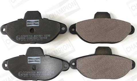 Champion 573267CH - Brake Pad Set, disc brake www.autospares.lv