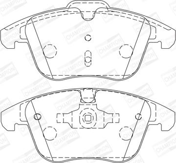 Champion 573201CH - Bremžu uzliku kompl., Disku bremzes www.autospares.lv